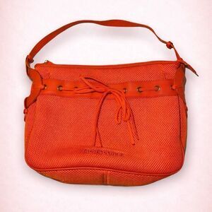 BCBG Girls Y2K Orange Mesh Shoulder Bag – Vintage Bright Hobo